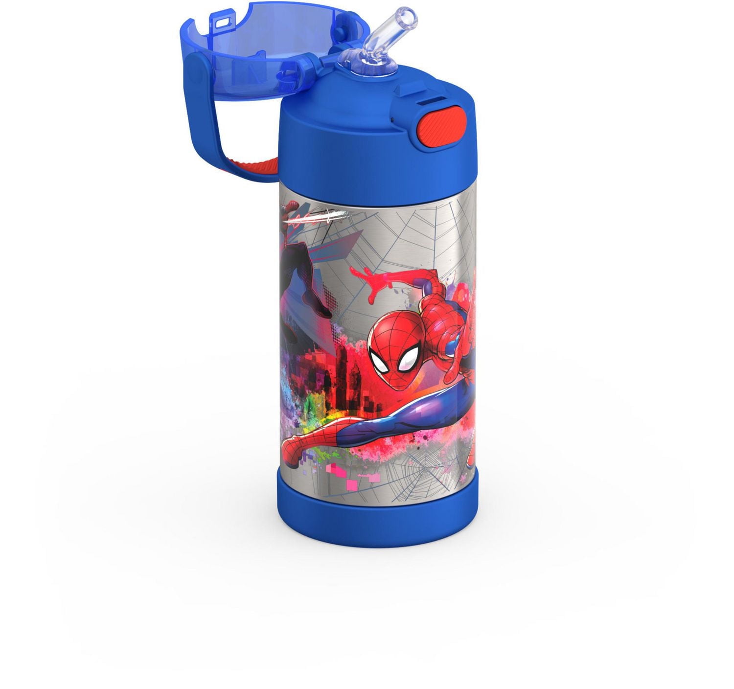 Thermos Kids Bouteille d'eau isolée sous vide avec paille rabattable, 355 ml, Bluey