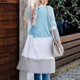 thumbnail image 4 of Women'S Cardigans Ladies Paneled Contrast Striped Pocket Cardigan Long Jacket on Clearance, 4 of 7