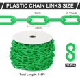 thumbnail image 2 of Uxcell Green Plastic Chain, 115 ft 8mm Safety Barrier Chain for Crowd Control, 2 of 7