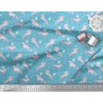 thumbnail image 2 of Soimoi Poly Georgette Fabric Dot,Star & Unicorn Animal Decor Fabric Printed Yard 52 Inch Wide, 2 of 3