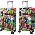 thumbnail image 4 of Travel Luggage Cover Suitcase Protector Fits 18-32 Inch Luggage Wheel Covers Patterned Travel Related Items Flower Luggage Protector Elastic Luggage Anti-scratch Suitcase Cover M, 4 of 5