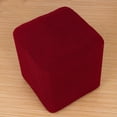 thumbnail image 3 of Housse Extensible pour Repose-Pieds Pouf Rectangulaire Housse de Repose-Pieds Rouge 09Red, 3 of 3