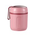 thumbnail image 2 of Oleegame 1PC Kids Snack Boxes For School Stainless Insulated Lunch Box With Breakfast Porridge Cup Small Rice Bucket Soup Cup Soup Pot Pot Stew Pot Soup Box Suitable For Children And Adults Pink, 2 of 9