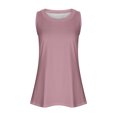 thumbnail image 4 of Timegard Débardeurs Longs pour Femmes Col Rond Sans Manches Couleur Unie Décontracté Ample Haut T-Shirts Basiques Blouse, 4 of 6