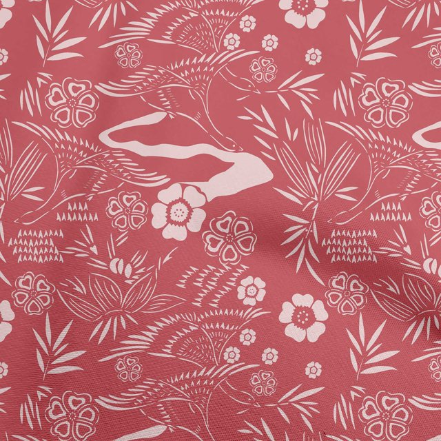 oneOone Viscose Jersey Magenta Fabric Asian Japanese Pattern Sewing Material Print Fabric By The Yard 60 Inch Wide