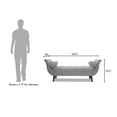 thumbnail image 4 of Alma Tufted Flared Arm Entryway Bench Opal Grey, 4 of 10