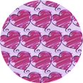 thumbnail image 1 of Ahgly Company Machine Washable Indoor Round Transitional Deep Pink Area Rugs, 7' Round, 1 of 7