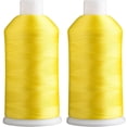 thumbnail image 1 of Superpunch SuperB Yellow Lemon 633 Polyester Embroidery Thread, 5000m, Pack of 2, 1 of 2