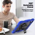 thumbnail image 4 of XYX For iPad Pro 11 inch Case 2024 (M4), 360 Rotating Shockproof Cover with Stand, Screen Protector, Shoulder Strap, Blue, 4 of 7