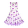thumbnail image 1 of Girls Dress Purple Raining Cloud Ruffle Skirt Party 4 Years, 1 of 8