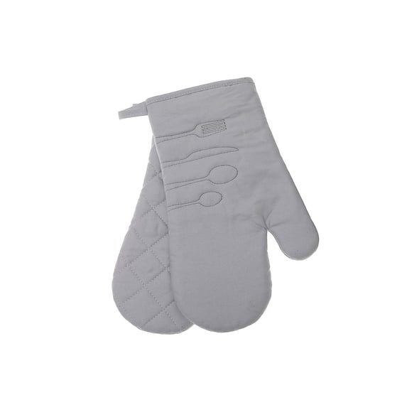 2 Pc Ustensile Front Cousé Four Gris Gris Clair