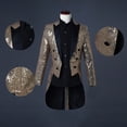 thumbnail image 4 of Styesk Jackets for Men Men's Sequined Solid Color Suit Dormal Dress Breasted Tailcoat Suit Jacket, 4 of 4