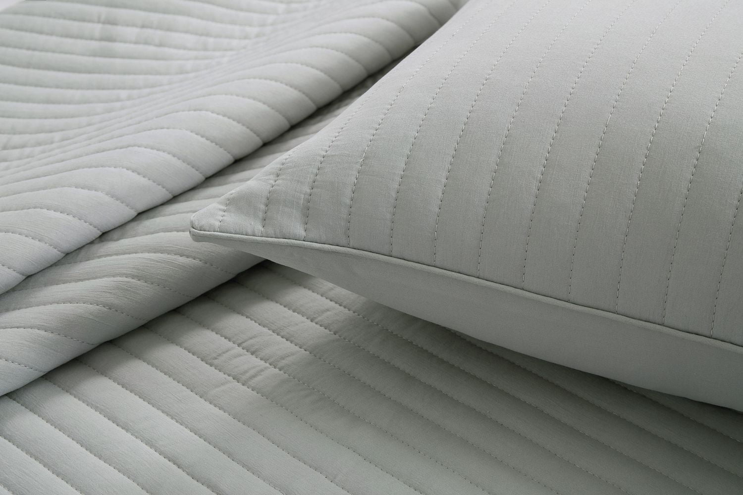 Chaps 3pc Quilt Set Grey King