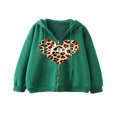 thumbnail image 1 of CNKOO Sweat à Capuche pour Femmes Imprimé Cœur Lettres Léopard avec Poches, 1 of 2