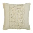 thumbnail image 1 of Cushion Covers, Ivory Throw Pillows Cover, Knotted Pillow Cover Square 22x22 inch (55x55 cm) Velvet Throw Pillows Cover, Modern Couch Throw Cover, Solid Color Pattern - Knotted Ivory, 1 of 3