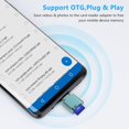 thumbnail image 4 of TF Card Reader, Micro SD Card Reader, Type C TF Memory Card Reader Adapter with USB C to USB Adapter Compatible with Laptops, MacBook, Samsung Galaxy (Grey), 4 of 5