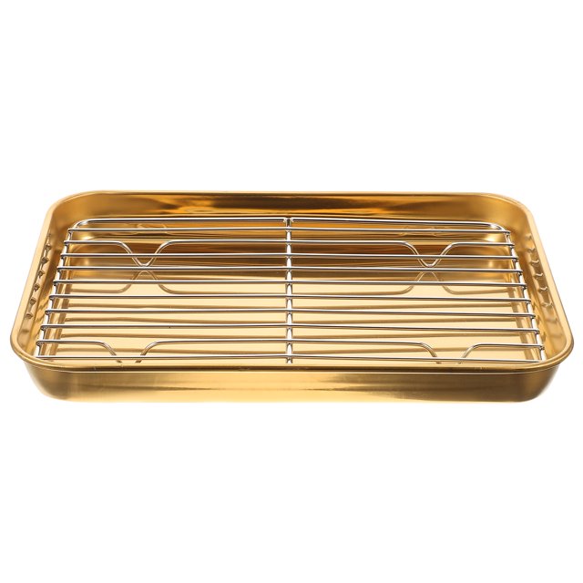Assiette Alimentaire en Acier Inoxydable pour la Maison Couleur Dorée Légère et Durable 1 Ensemble