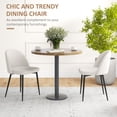 thumbnail image 4 of HOMCOM Dining Chairs Set of 2, Mid-Back Velvet-touch Upholstery Side Chair, 4 of 9