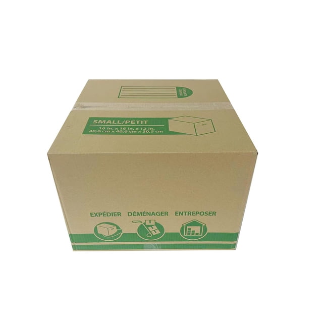 Pen + Gear 16x16x12 Cardboard Shipping Box, Kraft Brown, Single Wall, 1 Count