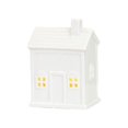 thumbnail image 1 of White Ceramic LED House | Christmas Village Light Up Festive House Ornament, 1 of 8
