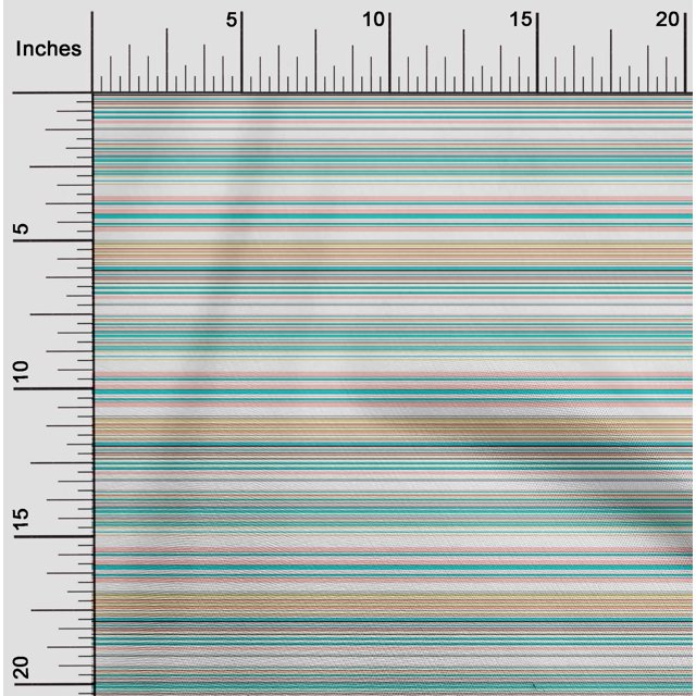 oneOone Cotton Flex Fabric Horizontal Stripe Printed Craft Fabric BTY 40 Inch Wide