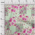 thumbnail image 2 of oneOone Cotton Flex Light Green Fabric Florals Craft Projects Decor Fabric Printed By The Yard 40 Inch Wide, 2 of 4