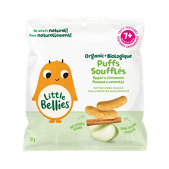 Little Bellies Organic Puffs Apple Cinnamon 7+ Months, 12gr