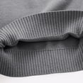 thumbnail image 4 of SERTG Child and Child Sweater Kids Fall Solid Color Plaid Kids Crew Neck Soft Knit Pullover Tops Winter Long Sleeve Round Neck Sweaters(Gray#1,4-5 Years), 4 of 5
