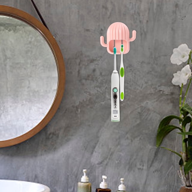 Daisyyozoid Father's Day Toothbrush Holder Toothbrush Rack Free Perforation Wall Hanging Cactus Suction Wall Hanging