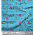 thumbnail image 1 of Soimoi Rayon Crepe Fabric Cartoon Machine & Gear Parts Hardware Fabric Prints by Yard 46 Inch Wide, 1 of 3