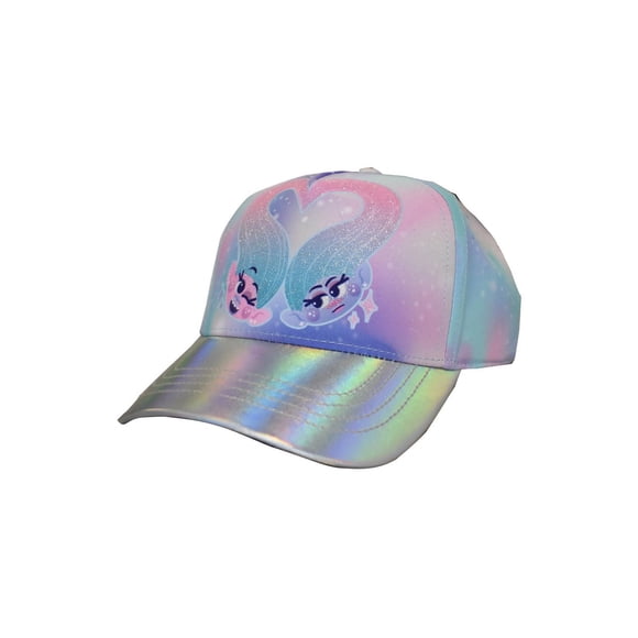 Casquette Trolls en satin et chenille à paillettes