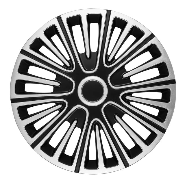 Alpena Enjoliveurs de roue Motion, 15 po, argenté et noir - ensemble de 4