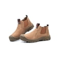 thumbnail image 3 of Bellella Mens Safety Shoes Steel Toe Work Boots Slip Resistant Protection Boot Comfort Chelsea Booties Construction Camel 1# 7, 3 of 9