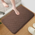 thumbnail image 3 of TIMIFIS Bathroom Rugs Thickened Slow Antimissile Foam Fleece Absorbent Floor Mat Kitchen Mat Bathroom Non-Slip Mat 40X60cm Carpet Rug, 3 of 6