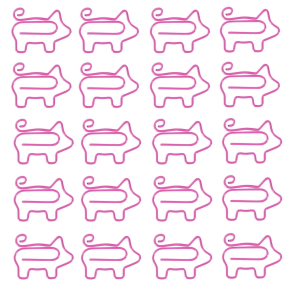 WHEANG Paper Clips for Animal Shaped Paperclip Fun Paper Clips Assorted Colors Paperclip Coated Paper Clips Bookmark Clips Office Supplies for Document Organizing 20 Counts One Size Pink