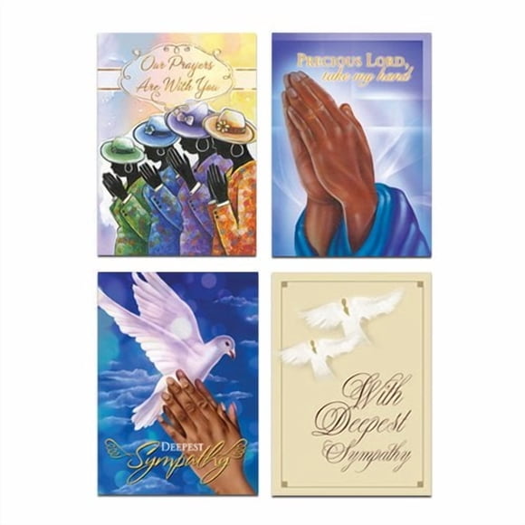 African American Expressions - Assortiment de Cartes de Condoléances en Boîte - Cartes de Vœux avec Enveloppes / Cartes Religieuses et pour Toutes les Occasions