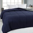 thumbnail image 2 of PiccoCasa Twin Soft Lightweight Down Alternative Comforter Dark Gray&Navy Blue, 2 of 7