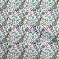 thumbnail image 1 of oneOone Velvet White Fabric Asian Suzani Sewing Material Print Fabric By The Yard 58 Inch Wide, 1 of 5