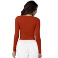 thumbnail image 2 of Adar T-Shirt de sous-Couche à Manches Longues pour Femme, Rouge Ocre, m, 2 of 7