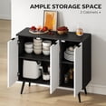 thumbnail image 4 of HOMCOM Buffet de 36 Pouces, Armoire Buffet avec Tablettes Ajustables, Noir, 4 of 10