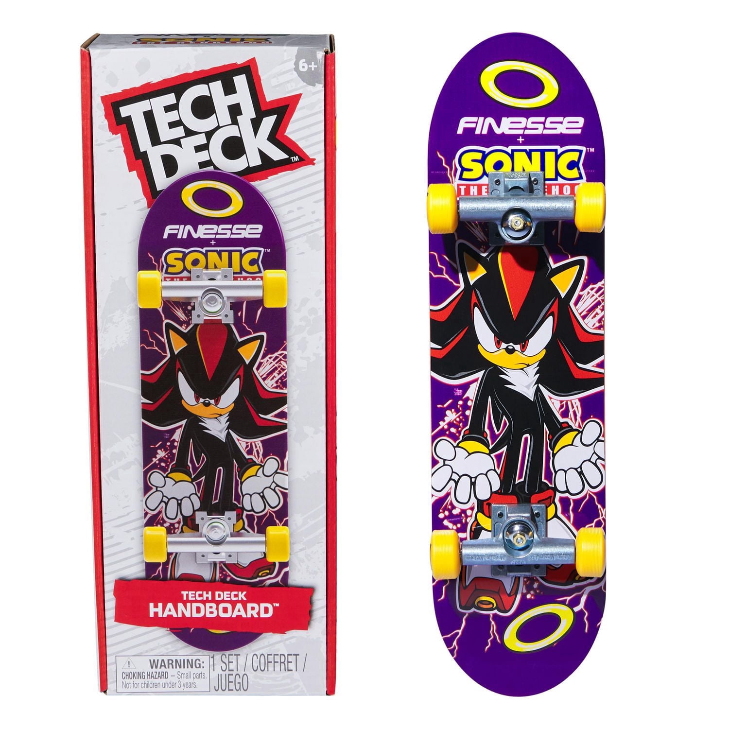 Tech Deck, Handboard Finesse X Sonic le hérisson ; Mini-skateboards authentiques, jouets pour garçons et filles à partir de 6 ans (utilisation manuelle uniquement)