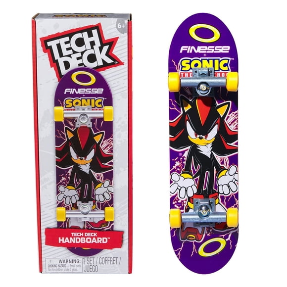 Tech Deck, Handboard Finesse X Sonic le hérisson ; Mini-skateboards authentiques, jouets pour garçons et filles à partir de 6 ans (utilisation manuelle uniquement)