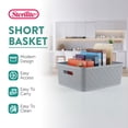 thumbnail image 2 of Sterilite 14x11.5x5'' Woven Rectangular Short Basket Organizer (24 Pack), 2 of 9