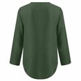 thumbnail image 4 of Chemises à Manches Longues pour Femmes Chemises d'Été à Manches Longues pour Femmes Tunique Décontractée à Fermeture Éclair Col en V Blouse à Manches Roulables Hauts, 4 of 6