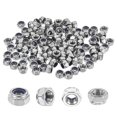 thumbnail image 1 of Uxcell 50-Pack Metric Nylon Insert Hex Lock Nuts, M6 x 1mm Thread 304 Stainless Steel Self-Locking Locknuts for Industrial, 1 of 7