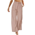 thumbnail image 1 of Cameland Pantalon Palazzo Long à Jambes Larges Taille Haute Décontracté pour Femmes Taille Régulière, 1 of 7