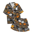 thumbnail image 4 of WEAIXIMIUNG Pyjama de Noël pour Garçons, Loisirs pour Enfants, Imprimé, Col à Boutons, Haut à Manches Courtes, Short, Ensemble de Pyjama, 4 of 4