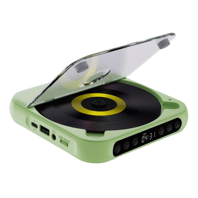 relayinert Lecteur CD Portable avec Écouteurs Connecter USB/CD pour Musique Partout comme Lecture Aléatoire ABS MP3 Vert