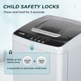 thumbnail image 4 of Simzlife 1.04 Cu.ft Portable Washing Machine 8.8LBS with LED Display, Compact Washer for Apartments, Homes, Light Grey, 4 of 9