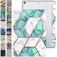 thumbnail image 1 of iPad PRO 12.9 Inch 2nd [ Pro 12.9 2 Generation 2017 ] A1670 A1671 MQEF2LL/A MQED2LL/A MQEE2LL/A MQDC2LL/A MQDD2LL/A MQDA2LL/A Printed PC Lightweight Protective Clear Back Cover - Marble Green, 1 of 8